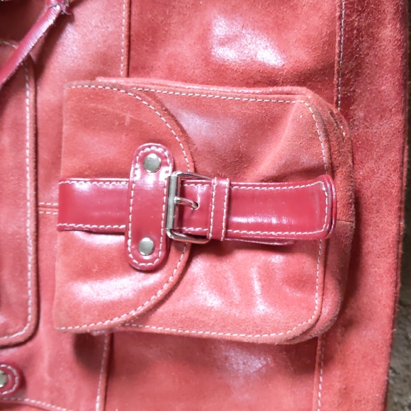 Tommy & Kate Red Leather Bag, - Picture 4 of 14